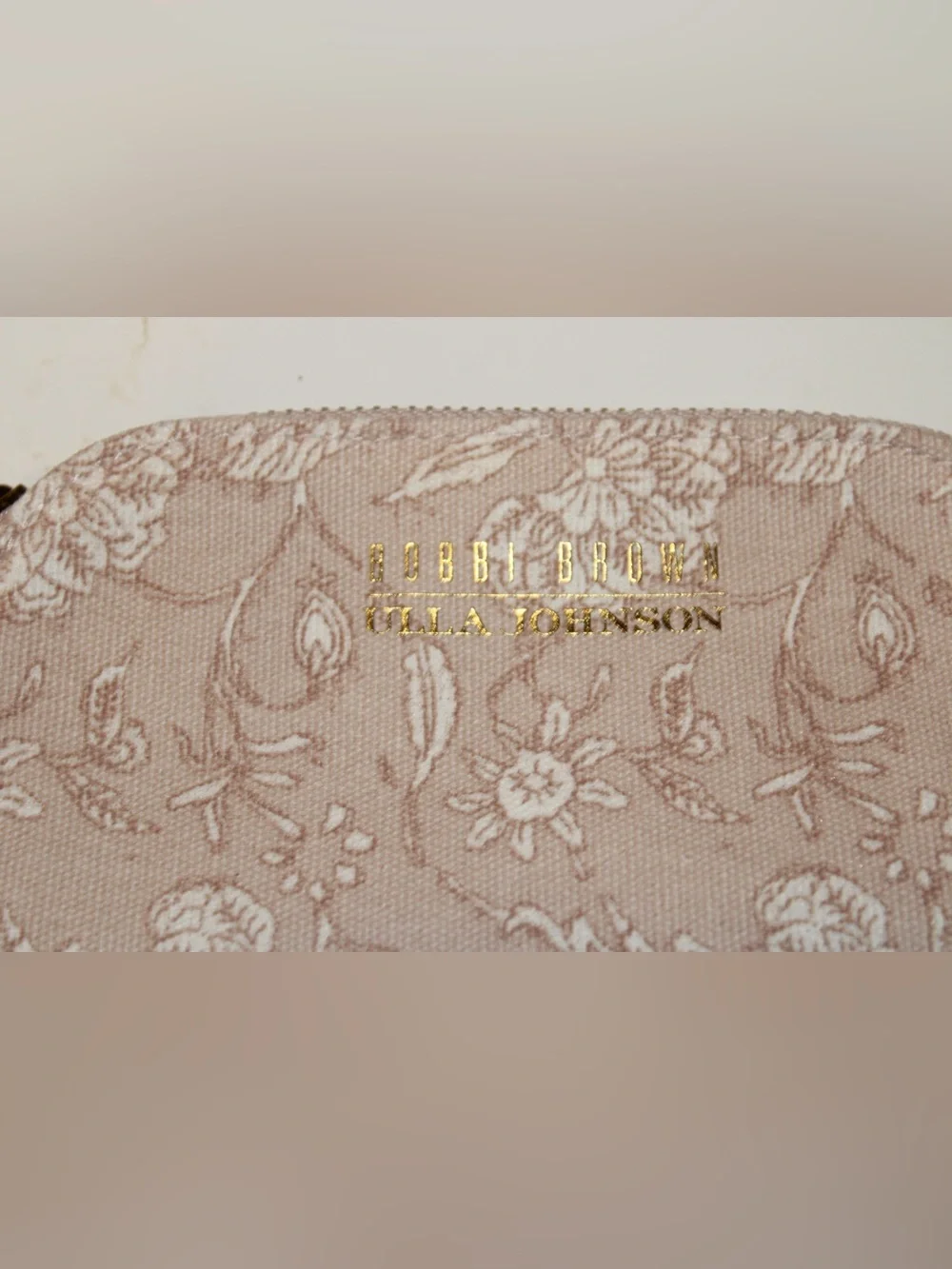 Bobbi Brown x Ulla Johnson Limited Edition Pink Floral Canvas Makeup Bag Pouch